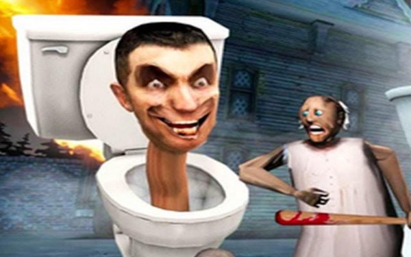 Granny Defeat Skibidi Toilet Behind - Stealth Action Online Game